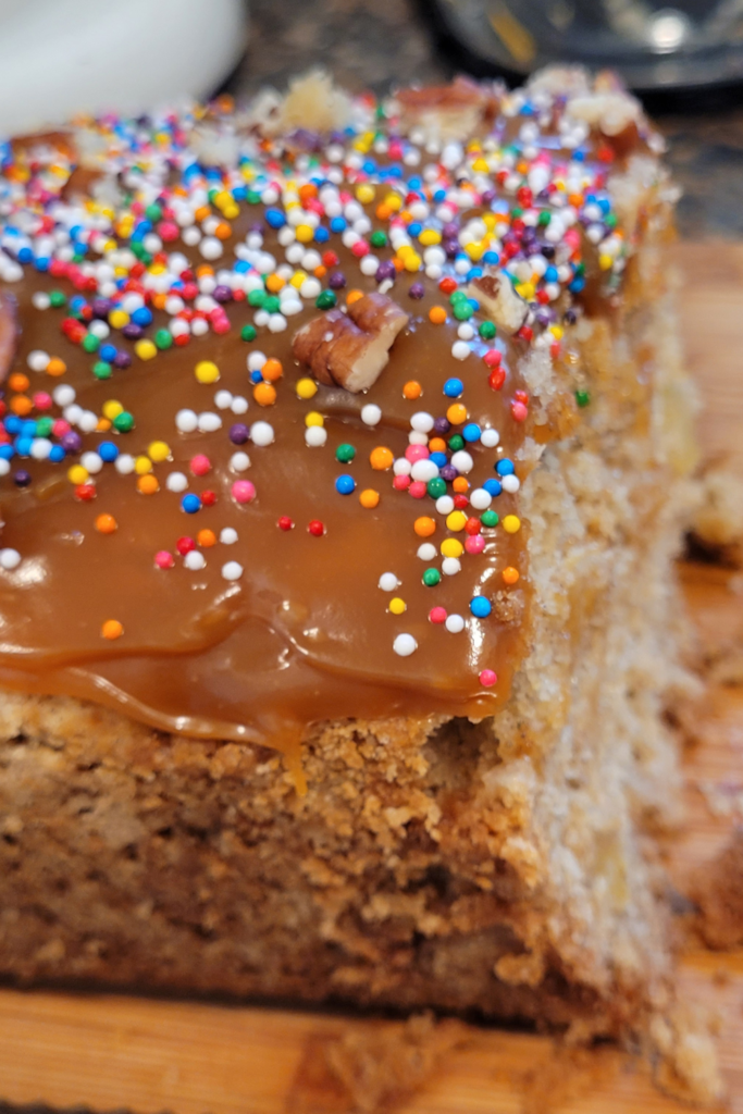 Image illustrates candy apple bread. 