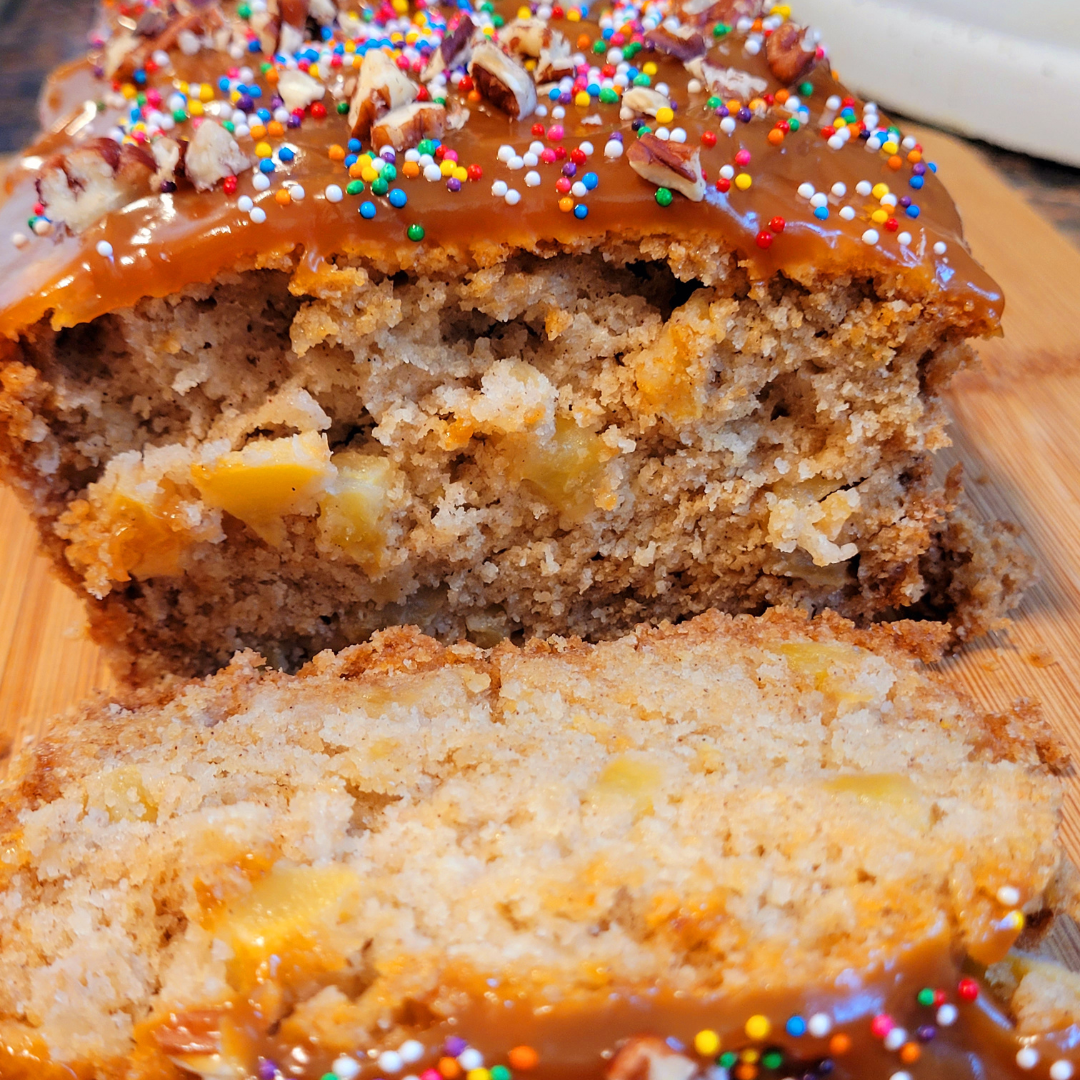 Image illustrates candy apple bread.