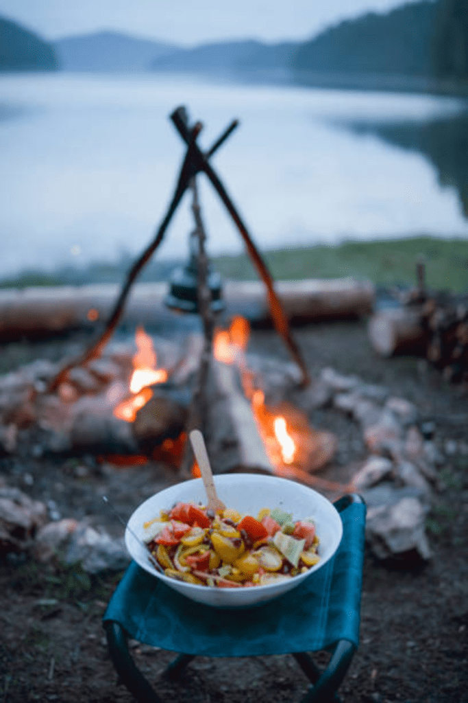Image illustrates food ideas for backpacking meals.