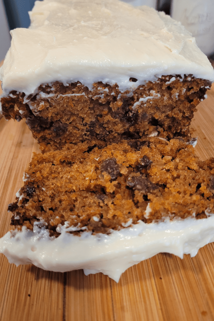 Image illustrates carrot cake quick bread.