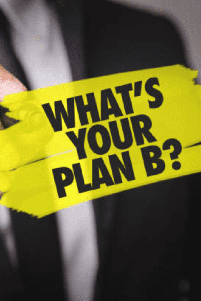 Image illustrates a sign of what's your plan B for end times headlines.