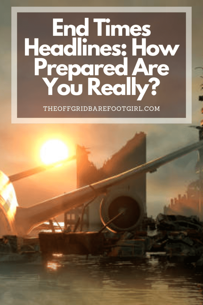 Image illustrates a Pinterest pin of end times headlines.