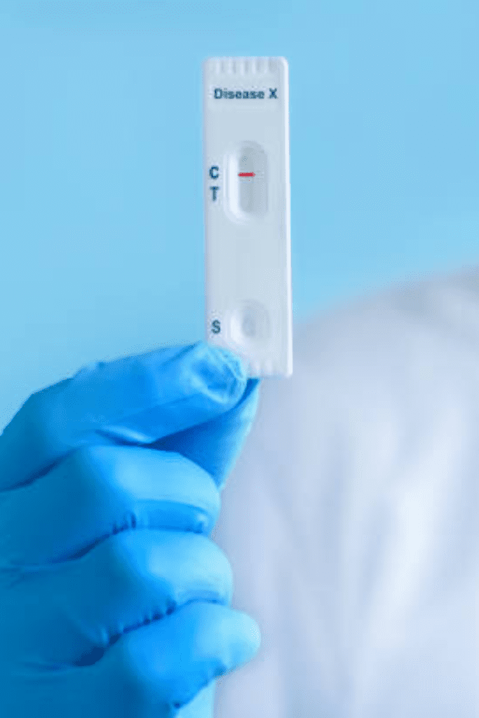 Image illustrates Image illustrates a Pinterest pin of COVID-19 Disease X..