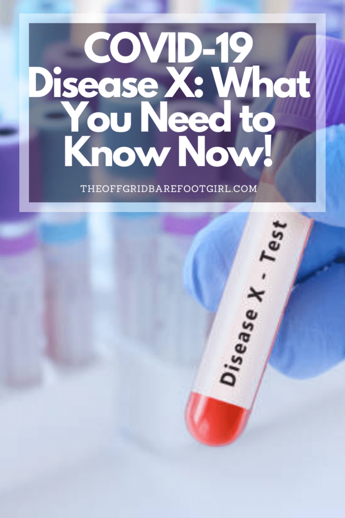 Image illustrates a Pinterest pin of COVID-19 Disease X.