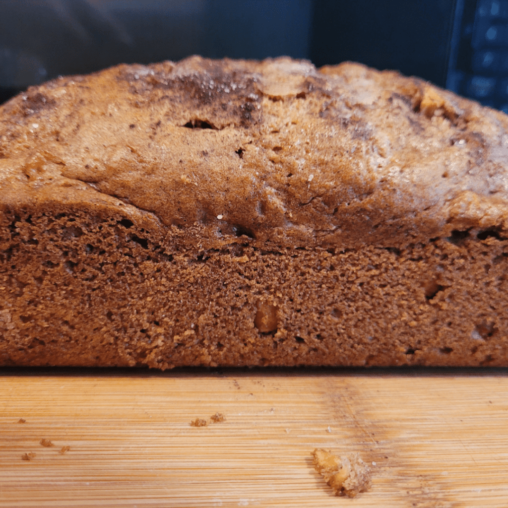 Image illustrates apple bread.