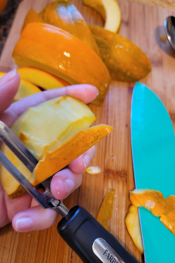 Image illustrates canned pumpkin.