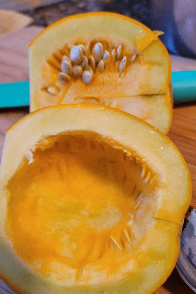 Image illustrates canned pumpkin.