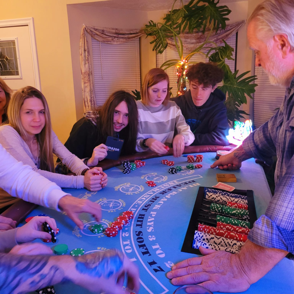 Image illustrates BlackJack tournament.