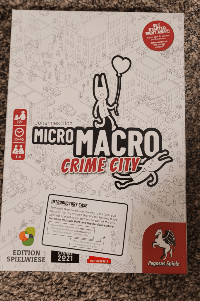 Image illustrates MicroMacro Crime City Game