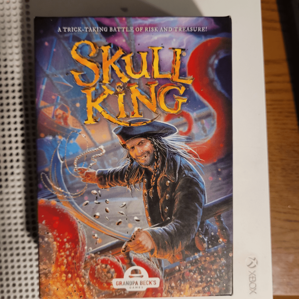 Image illustrates Skull King card game.