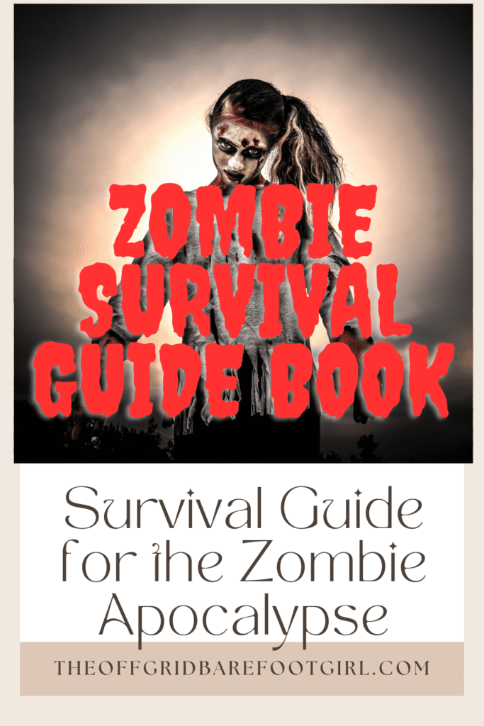 Image illustrates a Pinterest pin of a zombie apocalypse.