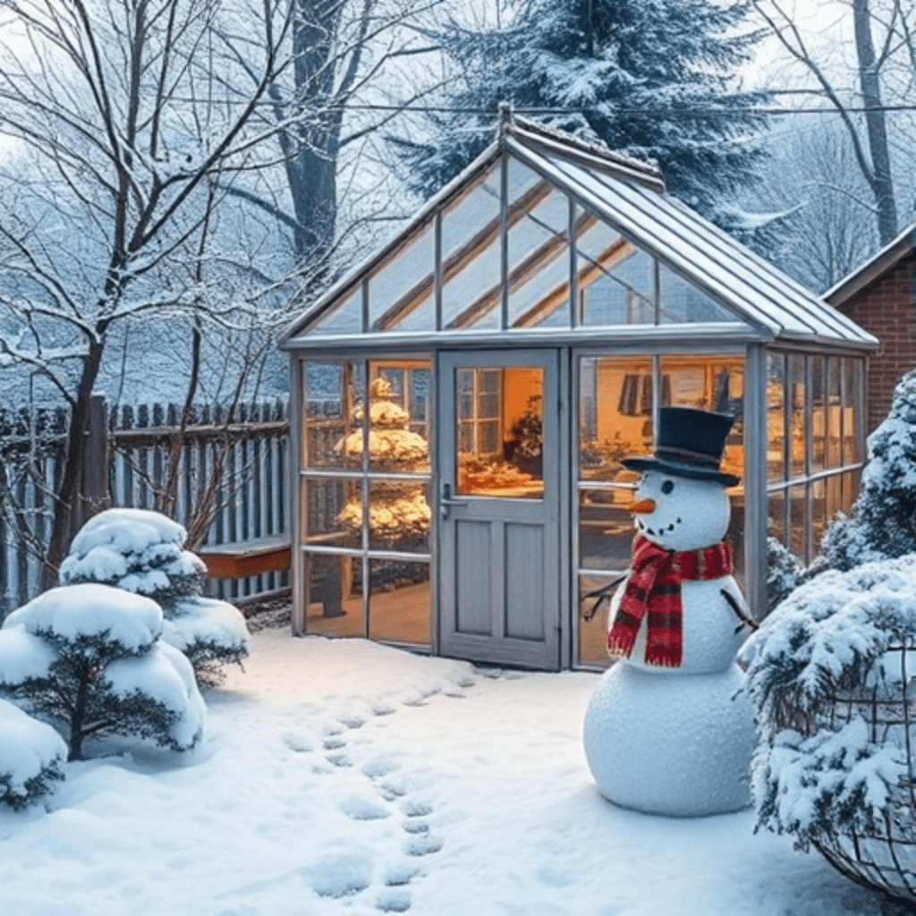 Image illustrates a greenhouse planning for a spring garden.