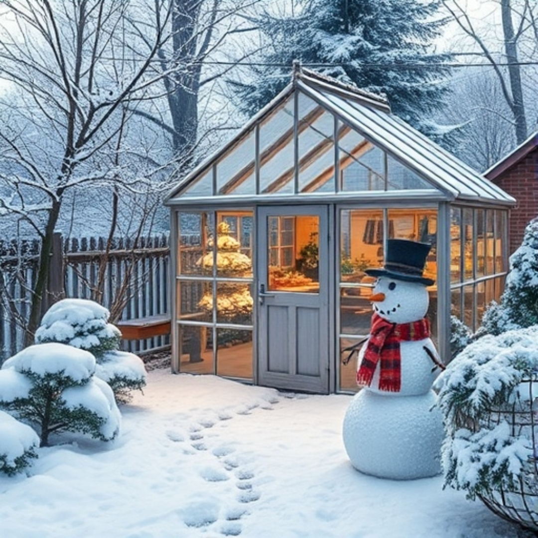 Image illustrates a greenhouse planning for a spring garden.