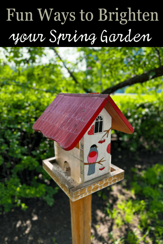Image illustrates bird houses for a spring garden.