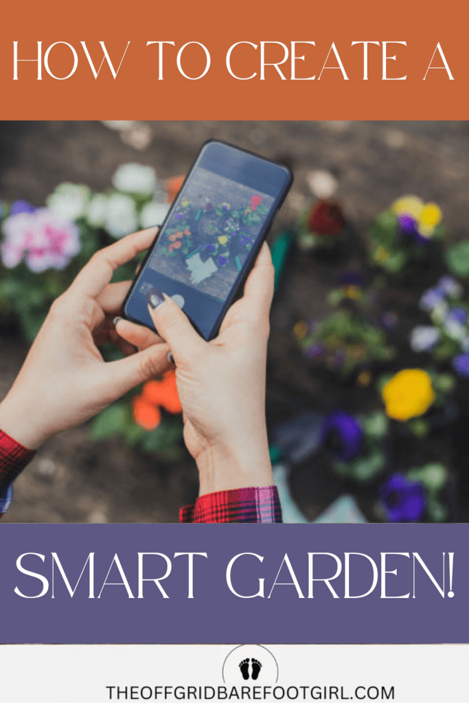 Image illustrates a smart garden.