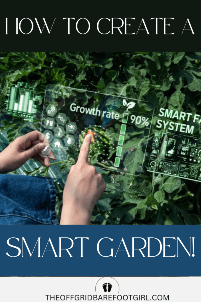 Image illustrates a smart garden.