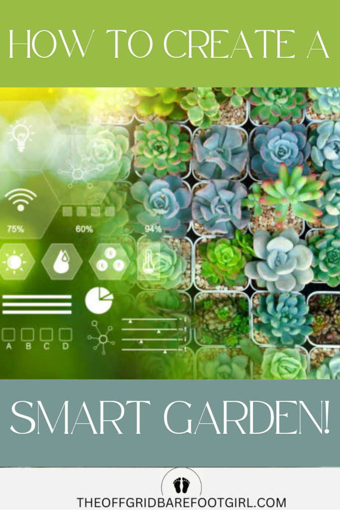 Image illustrates a smart garden.