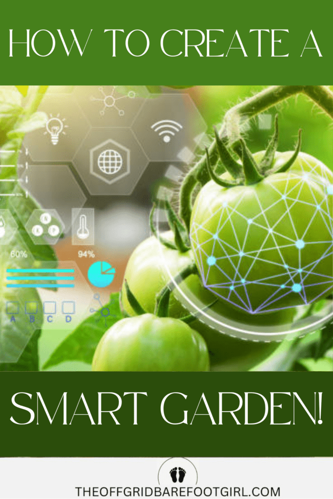 Image illustrates a smart garden.
