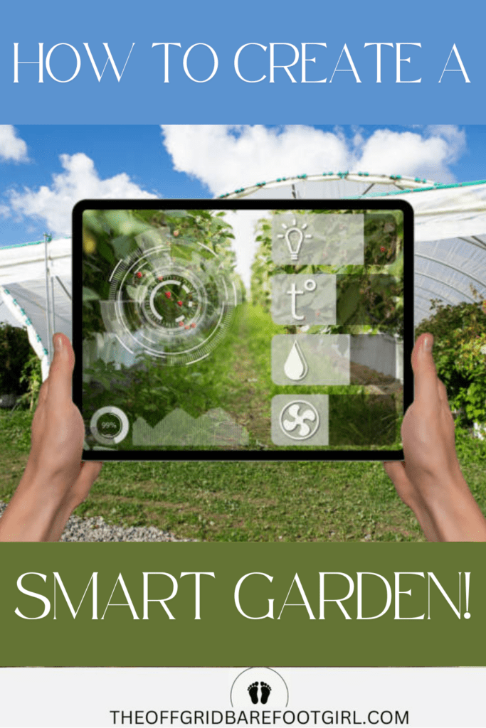 Image illustrates a smart garden.