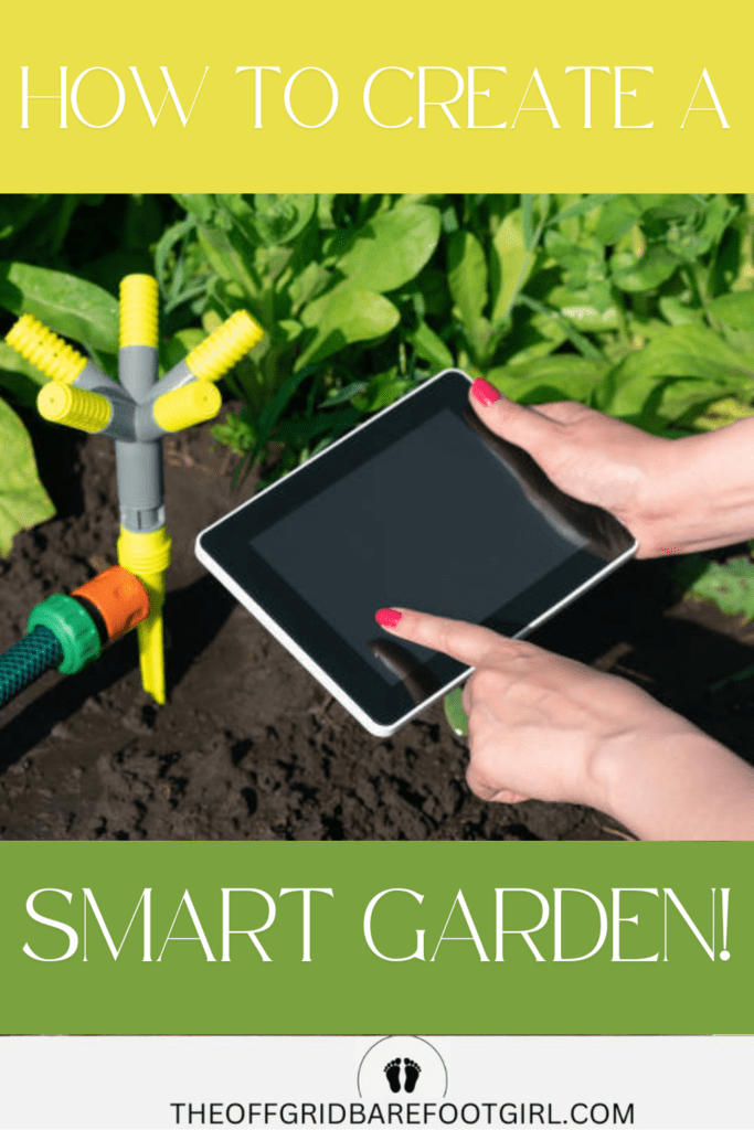 Image illustrates a smart garden.