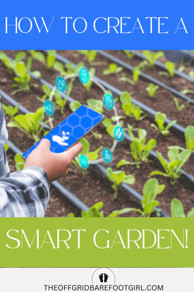 Image illustrates a smart garden.
