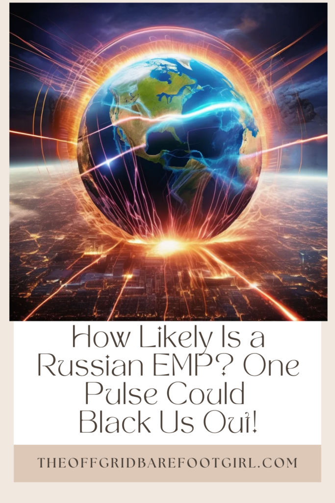 Image illustrates a Pinterest pin of a possible Russian EMP attack.
