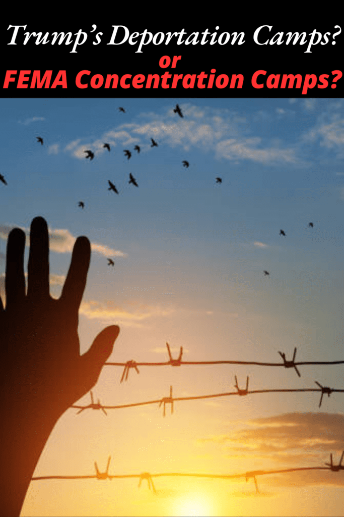 Image illustrates FEMA concentration camps.