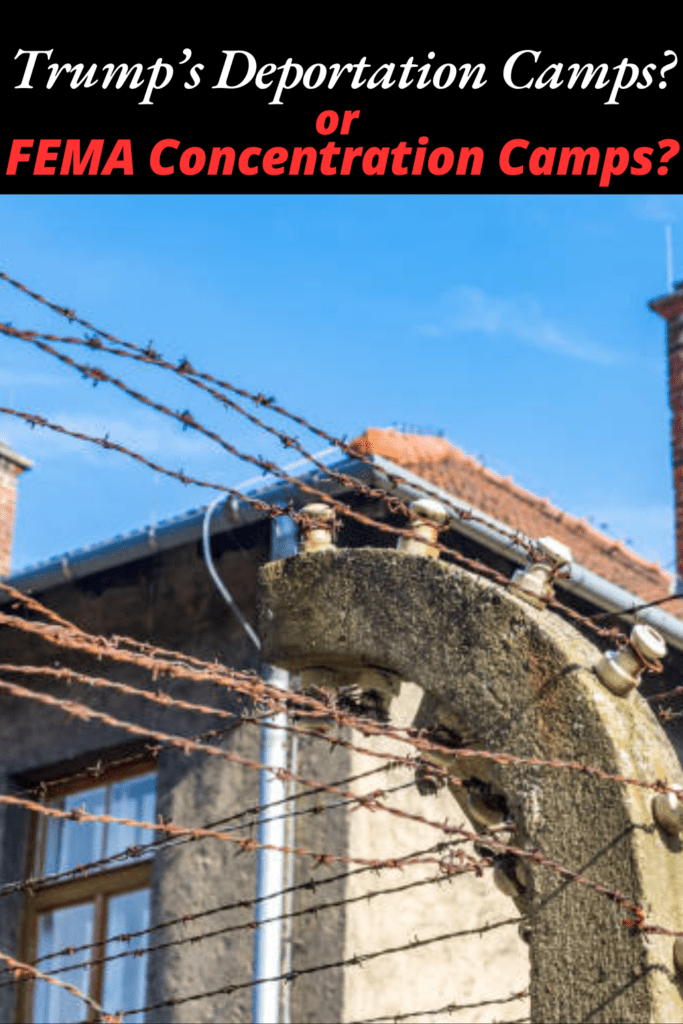 Image illustrates FEMA concentration camps.