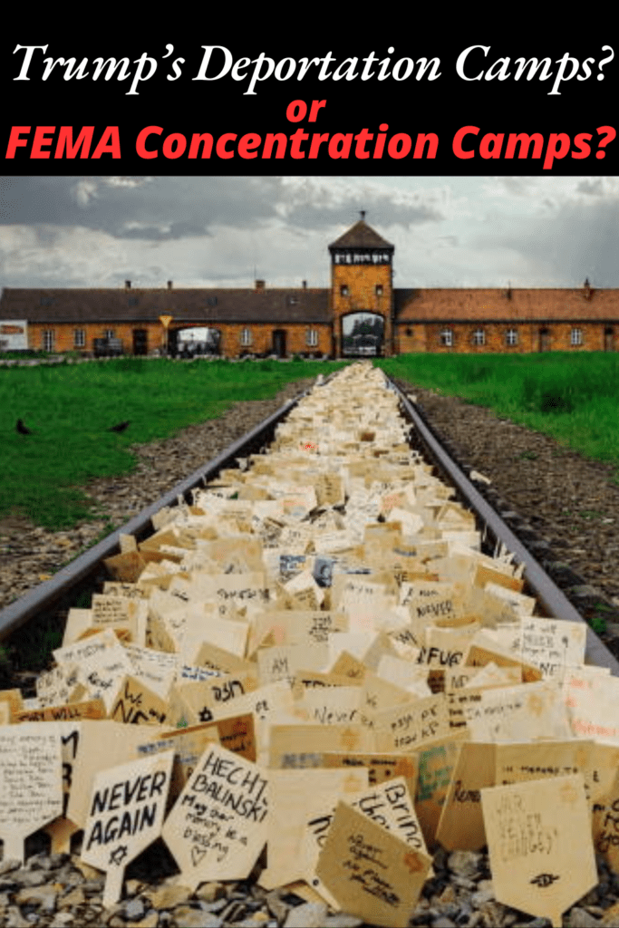 Image illustrates FEMA concentration camps.
