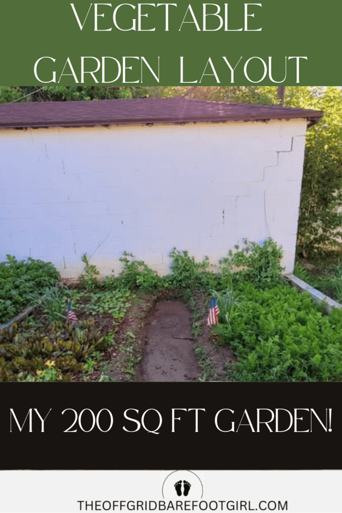 Image illustrates a vegetable garden layout.