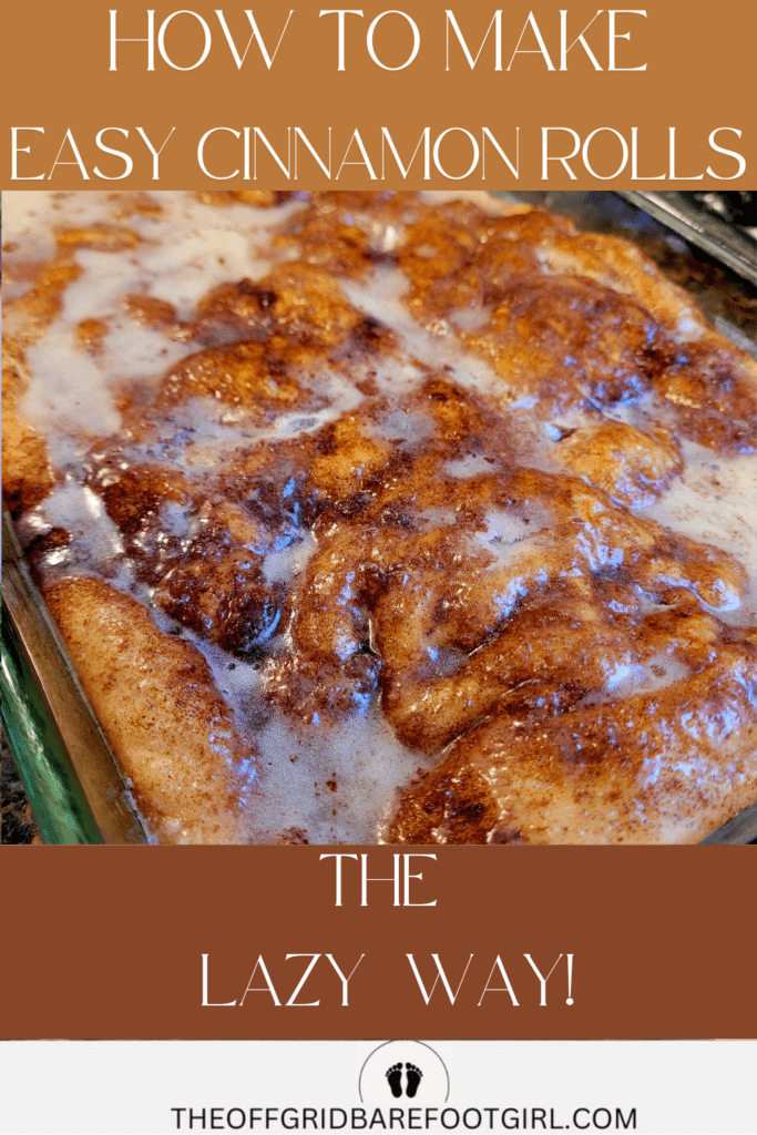 Image illustrates easy cinnamon rolls.