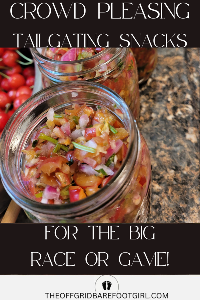 Image illustrates tailgating snacks.