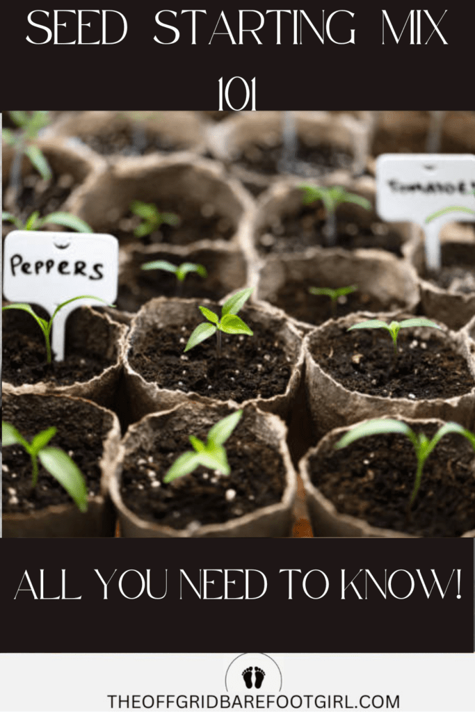 Image illustrates seed starting mix.