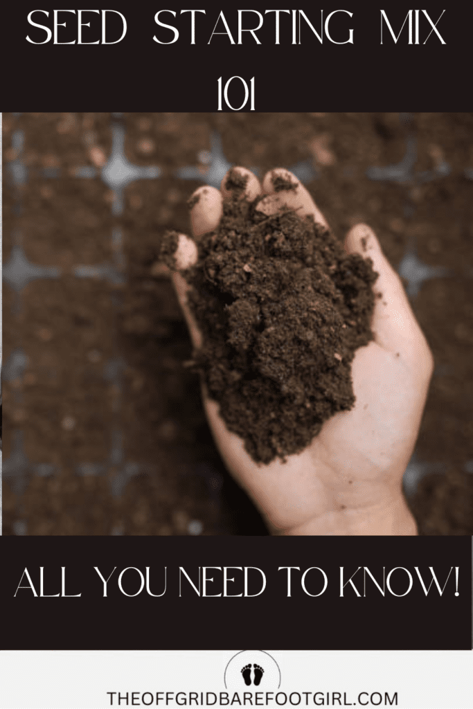 Image illustrates seed starting mix.