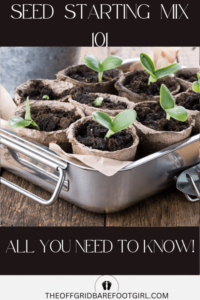 Image illustrates seed starting mix.