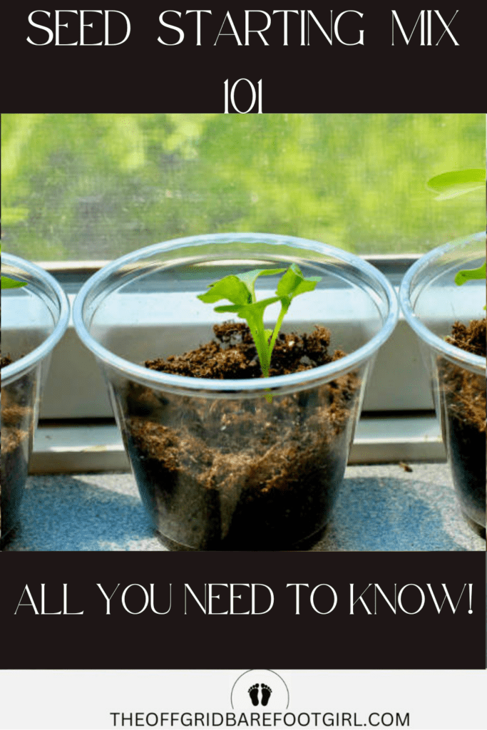 Image illustrates seed starting mix.