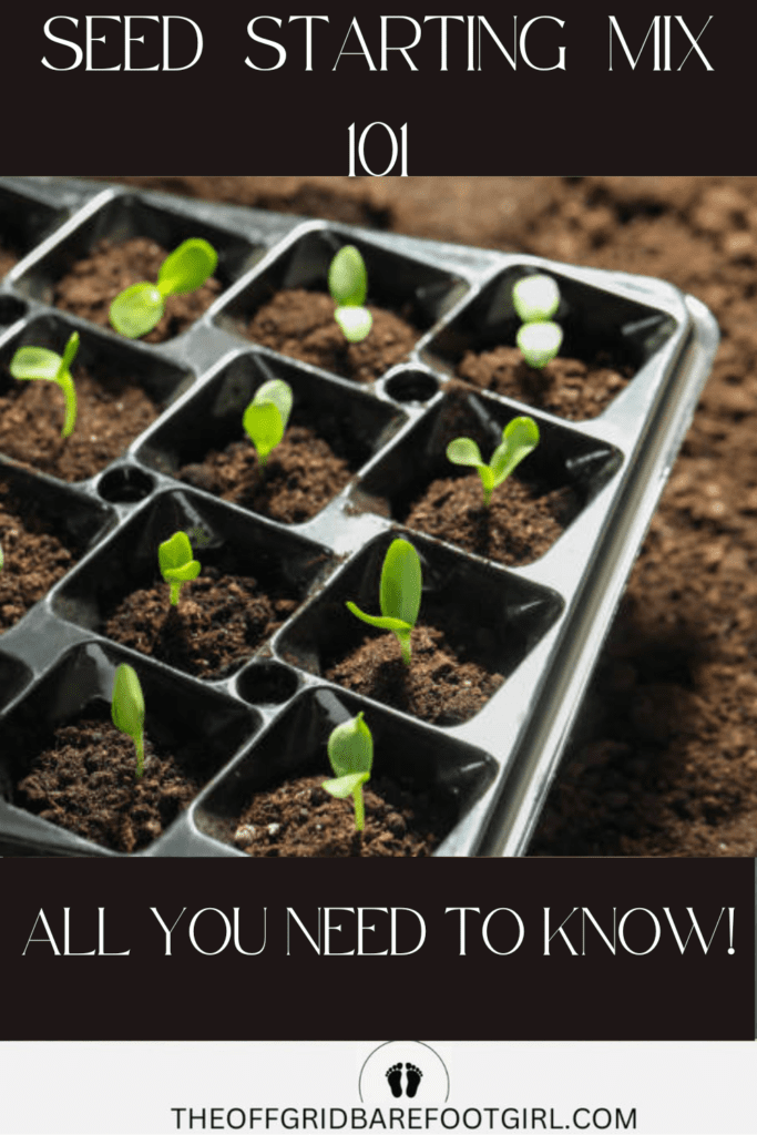 Image illustrates seed starting mix.