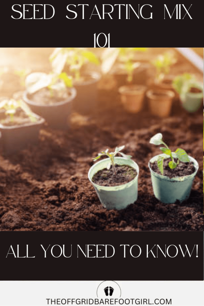 Image illustrates seed starting mix.