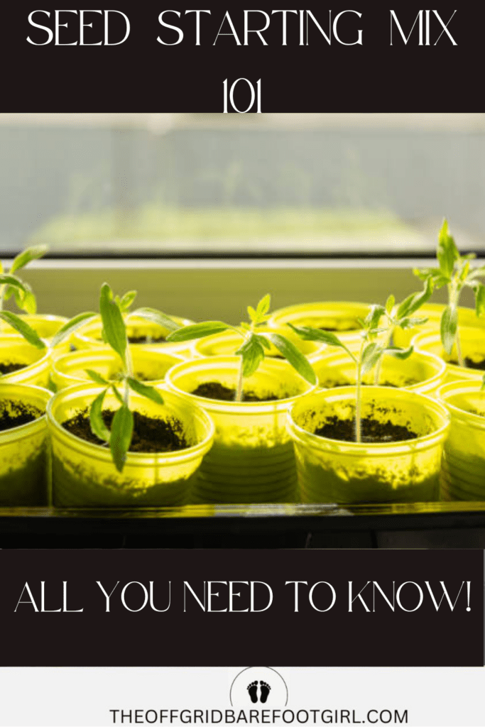 Image illustrates seed starting mix.