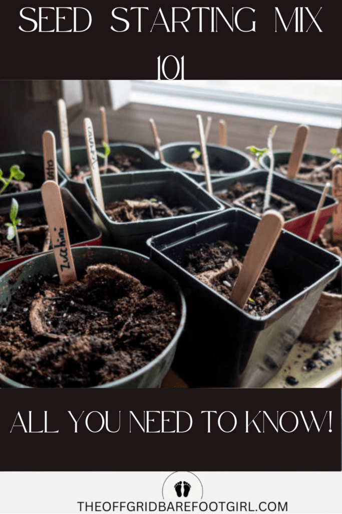 Image illustrates seed starting mix.