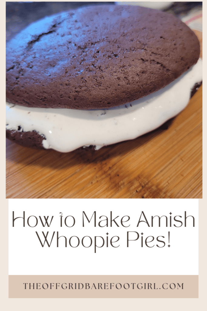 Image illustrates a Pinterest pin of whoopie pies recipe.