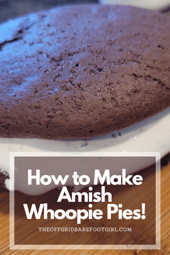 Image illustrates a Pinterest pin of whoopie pies recipe.
