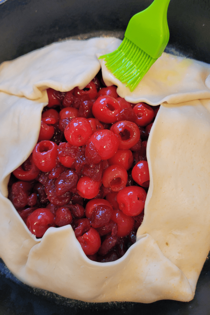 Image illustrates cherry galette.