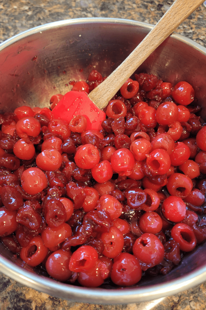 Image illustrates cherries for cherry galette.