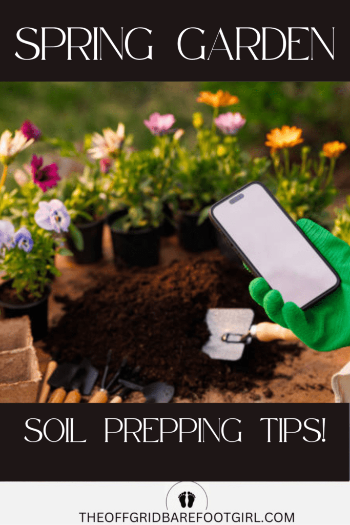 Image illustrates soil for a spring garden.