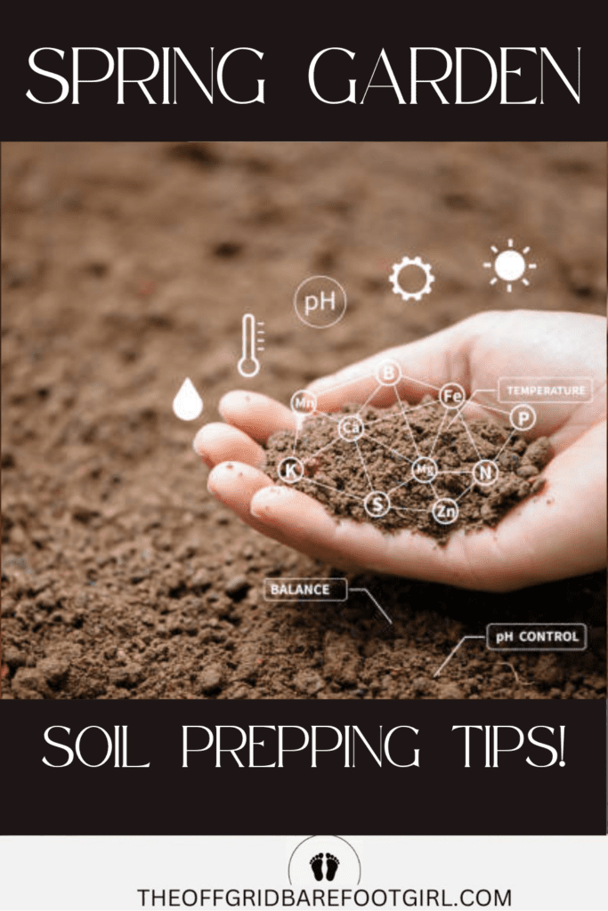 Image illustrates soil for a spring garden.