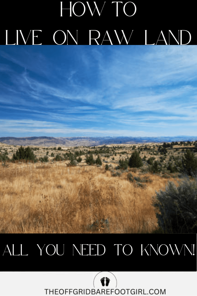 Image illustrates raw land in the high desert demonstrating how to live on raw land.
