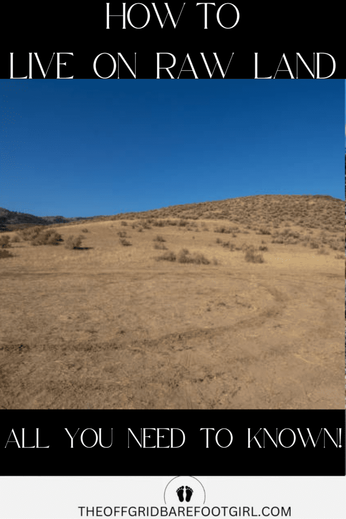 Image illustrates raw land in the high desert demonstrating how to live on raw land.
