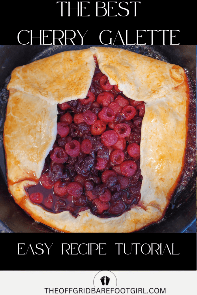 Image illustrates cherry galette.