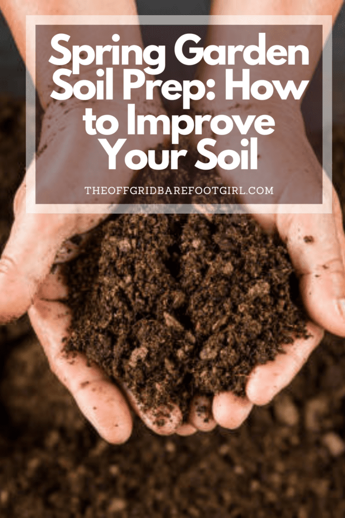 Image illustrates a Pinterest pin of soil for a spring garden.